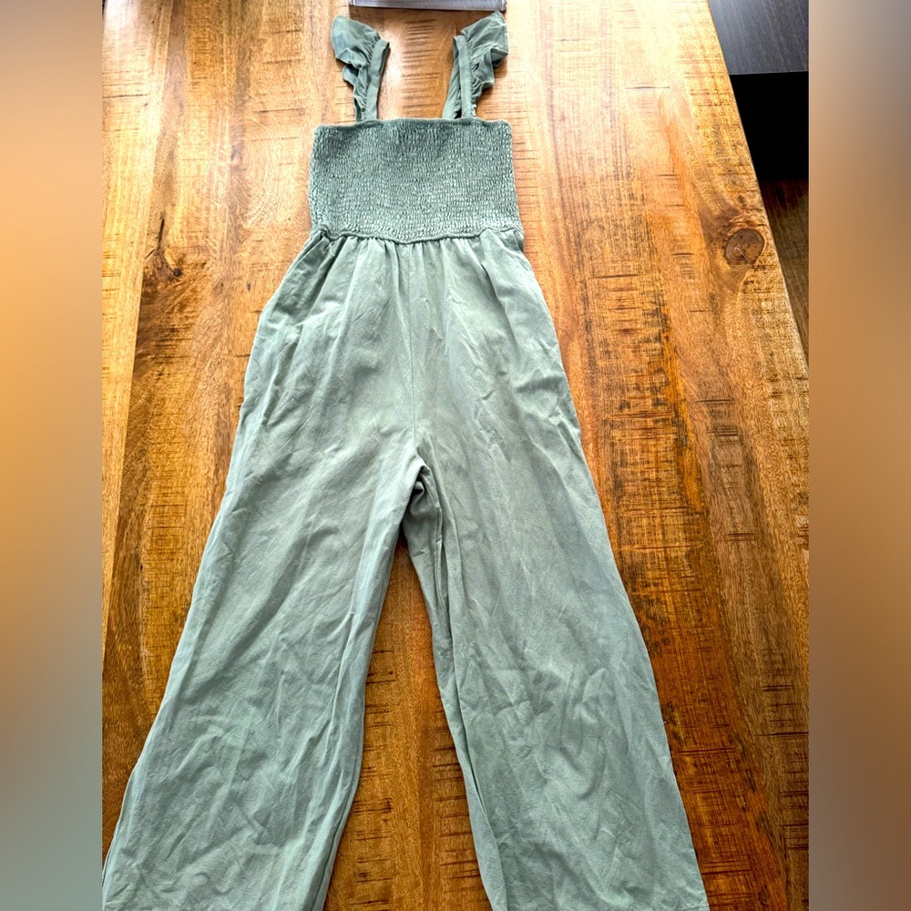 Sage Green jumpsuit. Size S